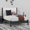 image:imageSignature Design by Ashley Cadmori King Upholstered Panel Bed TwoToneBlackWhite