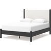 image:imageSignature Design by Ashley Cadmori King Upholstered Panel Bed TwoToneBlackWhite