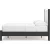 image:imageSignature Design by Ashley Cadmori King Upholstered Panel Bed TwoToneBlackWhite