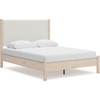 image:imageSignature Design by Ashley Cadmori King Upholstered Panel Bed TwoToneTwotone