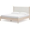 image:imageSignature Design by Ashley Cadmori King Upholstered Panel Bed TwoToneTwotone