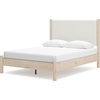 image:imageSignature Design by Ashley Cadmori King Upholstered Panel Bed TwoToneTwotone