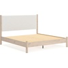 image:imageSignature Design by Ashley Cadmori King Upholstered Panel Bed TwoToneTwotone