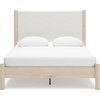 image:imageSignature Design by Ashley Cadmori King Upholstered Panel Bed TwoToneTwotone
