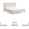 image:imageSignature Design by Ashley Cadmori King Upholstered Panel Bed TwoToneTwotone