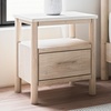 image:imageSignature Design by Ashley Cadmori Nightstand with Wireless Charging Replicated Marble Top and Engineered Wood Accent Bedside Table for Bedroom White and Beige 25 WWhite  Beige