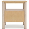 image:imageSignature Design by Ashley Cadmori Nightstand with Wireless Charging Replicated Marble Top and Engineered Wood Accent Bedside Table for Bedroom White and Beige 25 WWhite  Beige