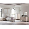 image:imageSignature Design by Ashley Cadmori Nightstand with Wireless Charging Replicated Marble Top and Engineered Wood Accent Bedside Table for Bedroom White and Beige 25 WWhite  Beige