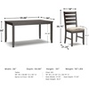 image:imageSignature Design by Ashley Caitbrook 7Piece Dining Set Gray WashBrown