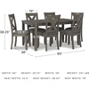 image:imageSignature Design by Ashley Caitbrook 7Piece Dining Set Gray WashDark Gray