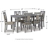 image:imageSignature Design by Ashley Caitbrook 7Piece Dining Set Gray WashLight Gray