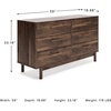 image:imageSignature Design by Ashley Calverson Modern 6 Drawer Double Dresser MochaBrown