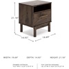 image:imageSignature Design by Ashley Calverson Nightstand with Drawer Dark BrownBrown