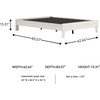image:imageSignature Design by Ashley Calverson Queen Platform Bed Frame Mocha BrownLight Beige