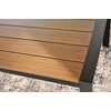 image:imageSignature Design by Ashley Carlsbad Beach Casual Weather and UV Resistant Outdoor SofaChairsTable with 2 Accent Pillows Set of 4 Gray amp Light Brown