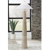 image:imageSignature Design by Ashley Carlsbad Beach Casual Weather and UV Resistant Outdoor SofaChairsTable with 2 Accent Pillows Set of 4 Gray amp Light Brown