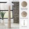image:imageSignature Design by Ashley Carlsbad Beach Casual Weather and UV Resistant Outdoor SofaChairsTable with 2 Accent Pillows Set of 4 Gray amp Light Brown