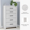 image:imageSignature Design by Ashley Cayboni Vintage 5 Drawer Wide Chest with Safety Stop for Bedroom WhiteWhite Plank