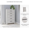 image:imageSignature Design by Ashley Cayboni Vintage 5 Drawer Wide Chest with Safety Stop for Bedroom WhiteWhite Plank