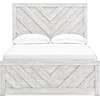 image:imageSignature Design by Ashley Cayboni Whitewash King Panel Bed FrameFull Panel Bed