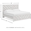 image:imageSignature Design by Ashley Cayboni Whitewash King Panel Bed FrameKing Panel Bed