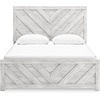 image:imageSignature Design by Ashley Cayboni Whitewash King Panel Bed FrameQueen Panel Bed