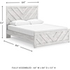 image:imageSignature Design by Ashley Cayboni Whitewash King Panel Bed FrameQueen Panel Bed