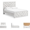 image:imageSignature Design by Ashley Cayboni Whitewash King Panel Bed FrameQueen Panel Bed