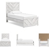 image:imageSignature Design by Ashley Cayboni Whitewash King Panel Bed FrameTwin Panel Bed