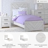 image:imageSignature Design by Ashley Cayboni Whitewash King Panel Bed FrameTwin Panel Bed