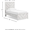 image:imageSignature Design by Ashley Cayboni Whitewash King Panel Bed FrameTwin Panel Bed