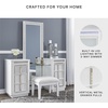 image:imageSignature Design by Ashley Chalanna Contemporary 3Drawer Vanity White amp Clear