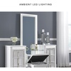 image:imageSignature Design by Ashley Chalanna Contemporary 3Drawer Vanity White amp Clear