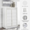 image:imageSignature Design by Ashley Chalanna Contemporary Chest of Drawers with FeltLined Top Drawer LED Lighting and Glamorous Details White