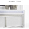 image:imageSignature Design by Ashley Chalanna Contemporary Chest of Drawers with FeltLined Top Drawer LED Lighting and Glamorous Details White
