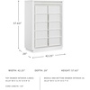 image:imageSignature Design by Ashley Chalanna Contemporary Chest of Drawers with FeltLined Top Drawer LED Lighting and Glamorous Details White