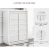 image:imageSignature Design by Ashley Chalanna Contemporary Chest of Drawers with FeltLined Top Drawer LED Lighting and Glamorous Details White