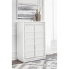 image:imageSignature Design by Ashley Chalanna Contemporary Chest of Drawers with FeltLined Top Drawer LED Lighting and Glamorous Details White