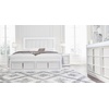 image:imageSignature Design by Ashley Chalanna Contemporary Dresser with 6 Drawers Builtin LED Lighting Rhinestone Details Wood White 64 W x 20 D x 3875 H