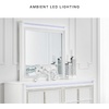 image:imageSignature Design by Ashley Chalanna Contemporary Dresser with 6 Drawers Builtin LED Lighting Rhinestone Details Wood White 64 W x 20 D x 3875 H