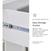 image:imageSignature Design by Ashley Chalanna Contemporary Dresser with 6 Drawers Builtin LED Lighting Rhinestone Details Wood White 64 W x 20 D x 3875 H