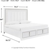 image:imageSignature Design by Ashley Chalanna Queen Upholstered Storage Bed WhiteCalifornia King Upholstered Storage Bed