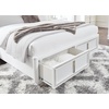image:imageSignature Design by Ashley Chalanna Queen Upholstered Storage Bed WhiteCalifornia King Upholstered Storage Bed