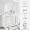 image:imageSignature Design by Ashley Chalanna Queen Upholstered Storage Bed WhiteDresser and Mirror