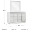 image:imageSignature Design by Ashley Chalanna Queen Upholstered Storage Bed WhiteDresser and Mirror