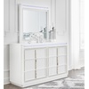 image:imageSignature Design by Ashley Chalanna Queen Upholstered Storage Bed WhiteDresser and Mirror