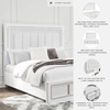 image:imageSignature Design by Ashley Chalanna Queen Upholstered Storage Bed WhiteKing Upholstered Storage Bed