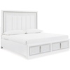 image:imageSignature Design by Ashley Chalanna Queen Upholstered Storage Bed WhiteKing Upholstered Storage Bed