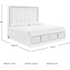 image:imageSignature Design by Ashley Chalanna Queen Upholstered Storage Bed WhiteKing Upholstered Storage Bed