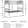 image:imageSignature Design by Ashley Convertible Metal Twin Over Twin Bunk Bed